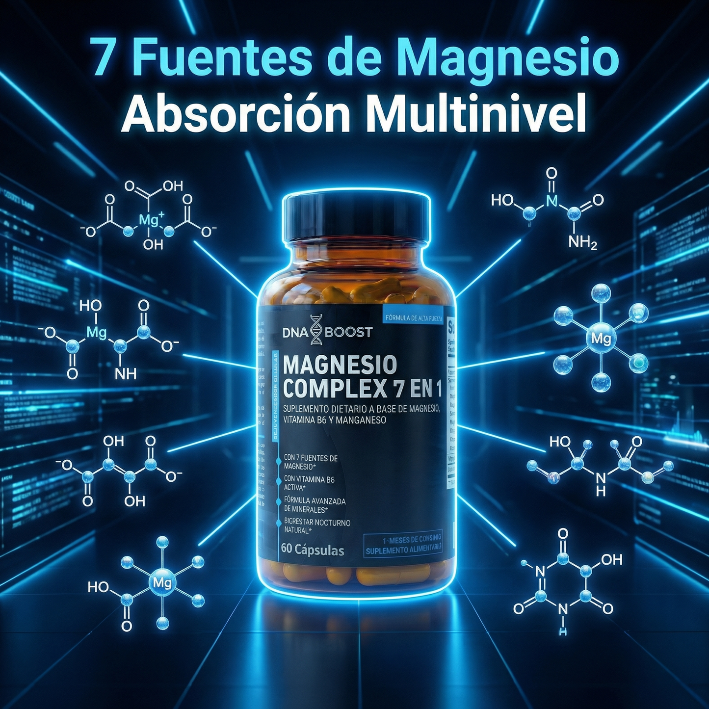 MAGNESIO COMPLEX 7 en 1 - 60 Cápsulas