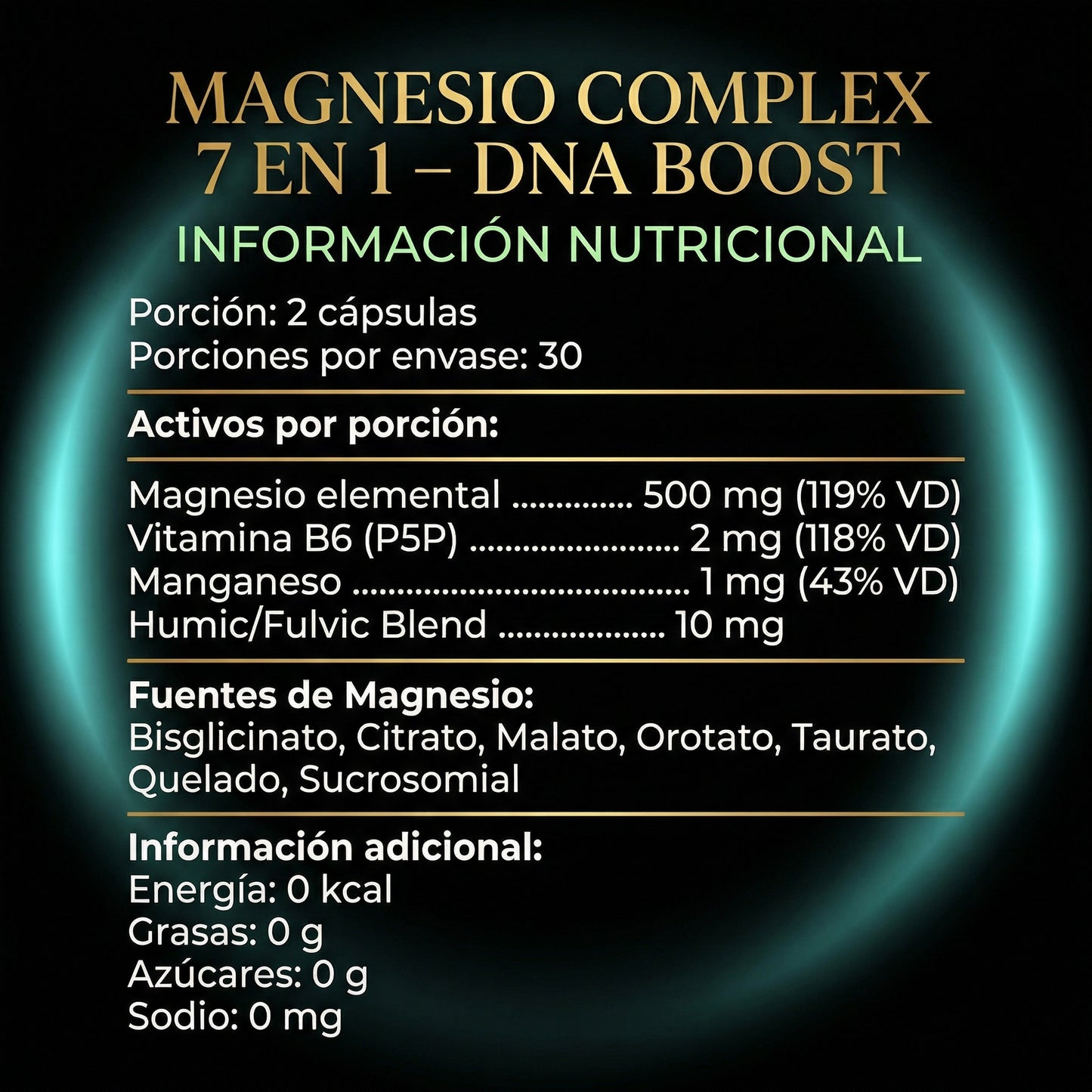 MAGNESIO COMPLEX 7 en 1 - 60 Cápsulas