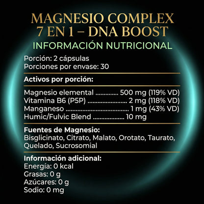 MAGNESIO COMPLEX 7 en 1 - 60 Cápsulas
