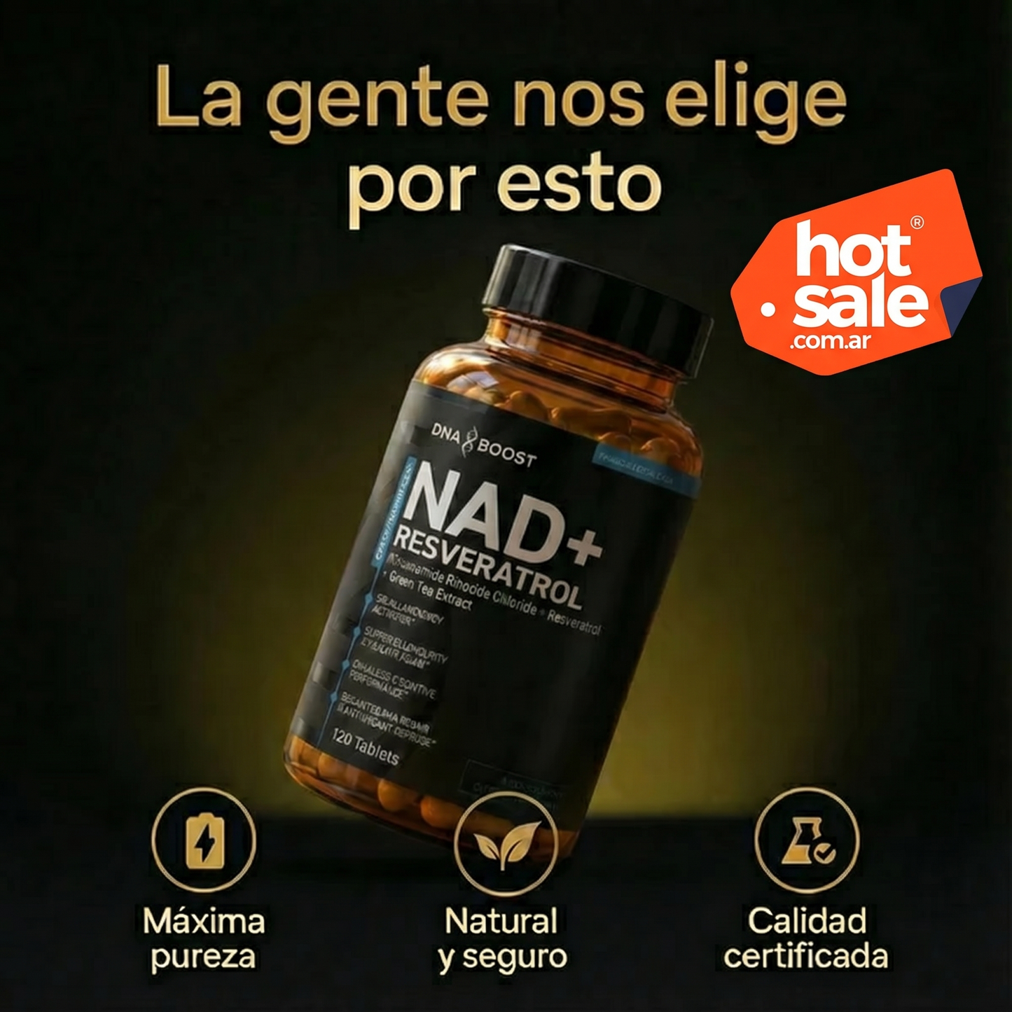 NAD + RESVERATROL | 60 Cápsulas
