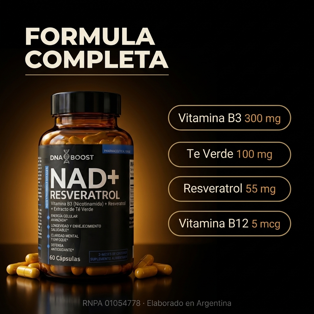 NAD + RESVERATROL | 60 Cápsulas