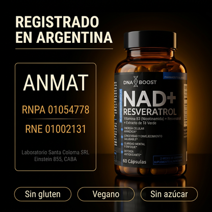 NAD + RESVERATROL | 60 Cápsulas